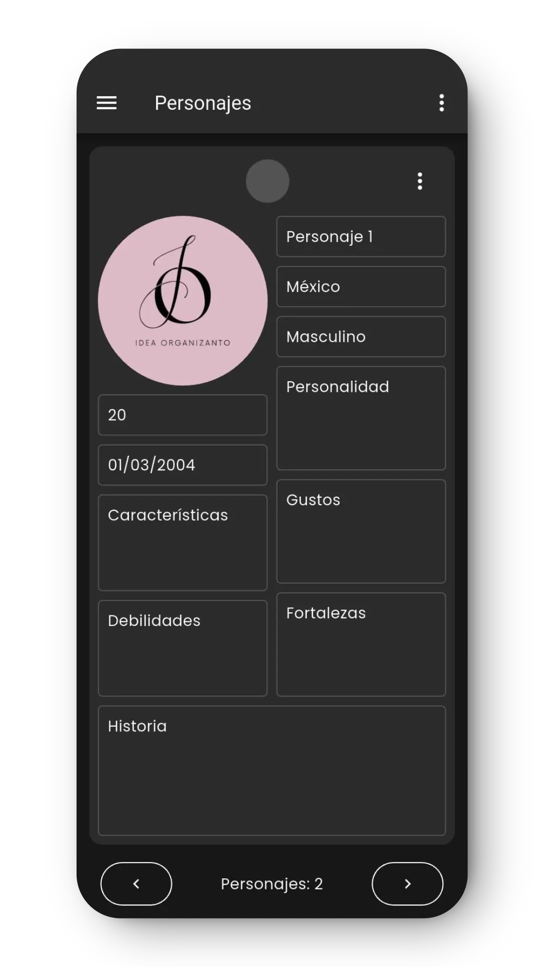 Screenshot 2 of Idea Organizanto